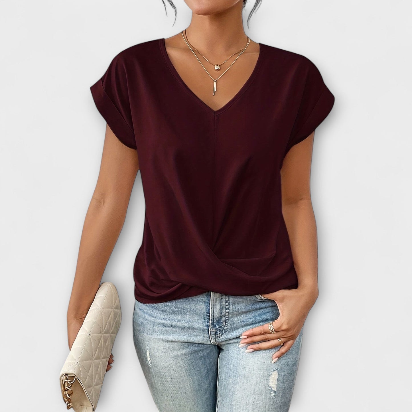 Astrid | Top elegante con cuello en V