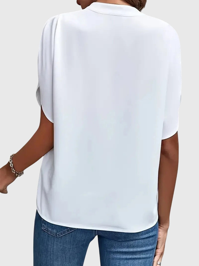 Elisa| Camiseta suave y elegante con cuello en V